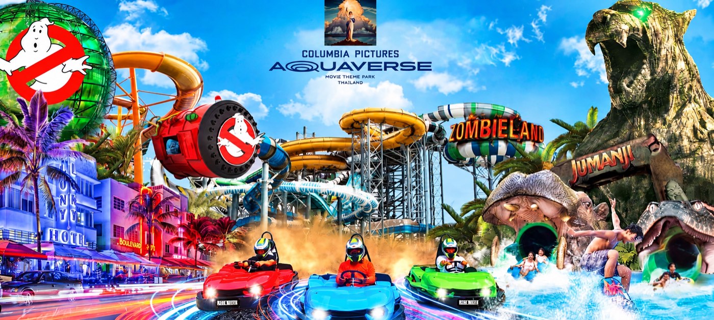 Columbia Pictures Aquaverse: тематические зоны, водные горки и картинг